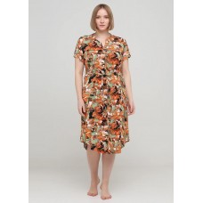 Теракотова сукня Juliet deluxe з абстрактним візерунком  2XL,3XL  33234